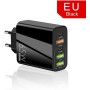 Cargador de movil Cargador USB 5 Puertos de Carga 65W Carga rápida Adaptador USB C Cargador Universal Apto para Todo Tipo de