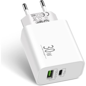 30W 2-Puerto Cargador USB C para iPhone 16/Pro Max/16 Plus/6e, iPhone 15 14 13 12 11 Pro/MAX/Mini XS XR X 8 7 6, iPad, AirPods,