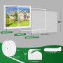 Mosquitera para Ventana 2 Set - 110 x 130 CM - BLANCA, No es Necesario Taladrar, CON Cúter, Adhesivo, Se Puede Cortable DIY