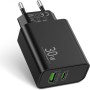 30W 2-Puerto Cargador USB C para iPhone 16/Pro Max/16 Plus/6e, iPhone 15 14 13 12 11 Pro/MAX/Mini XS XR X 8 7 6, iPad, AirPods,