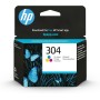 HP 304 N9K05AE, Tricolor, Cartucho de Tinta Original, compatible con impresoras de inyección de tinta HP DeskJet 2620, 2630,