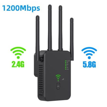 Repetidor WiFi de 1200Mbps, enrutador inalámbrico, amplificador de red