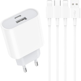 Cargador Carga Rapida for iPhone - 20W USB C Enchufe Rapido con 2M Cable Compatible for iPhone 14 13 12 11 Pro MAX Plus Mini XS