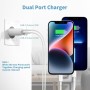 Cargador Carga Rapida for iPhone - 20W USB C Enchufe Rapido con 2M Cable Compatible for iPhone 14 13 12 11 Pro MAX Plus Mini XS