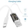 Cargador Carga Rapida for iPhone - 20W USB C Enchufe Rapido con 2M Cable Compatible for iPhone 14 13 12 11 Pro MAX Plus Mini XS