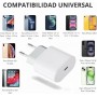Cargador USB C 20W Carga Rápida PD 3.0, Cargador iPhone y Enchufe Compatible con iPhone 16/15/14/13/12/11 Pro MAX, SE, iPad,