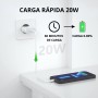 Cargador USB C 20W Carga Rápida PD 3.0, Cargador iPhone y Enchufe Compatible con iPhone 16/15/14/13/12/11 Pro MAX, SE, iPad,