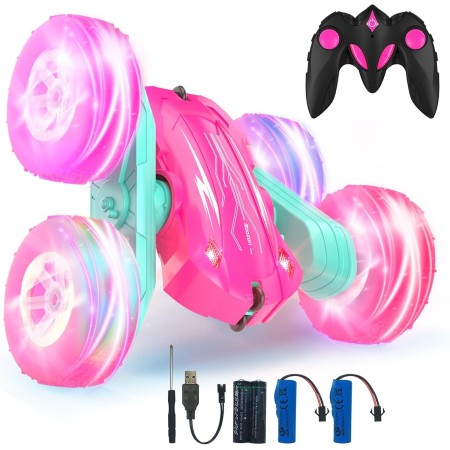 Coche Teledirigido,Coche AcrobáTico Camiones 360 Grados De RotacióN,Juguete Niño Regalo 3 4 5 6 7 8 9 12 Años Niña 2.4Ghz Niños