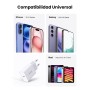 UGREEN 20W Cargador Carga Rapida, Enchufe USB Tipo C Compatible iPhone 16 Plus Max/15/14/13/12, iPad Pro/Mini, Galaxy