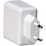 Amazon Basics Cargador USB de pared de dos puertos (2,4 amperios), 1 unidad, Blanco
