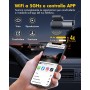 GKU Dashcam Cámara Coche 4K/2.5K, 5GHz WiFi Dash CAM Coche con Tarjeta SD de 64GB, Camara Coche Grabadora,170° Gran