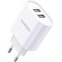 UGREEN 17W Cargador de Pared con Doble USB Puertos 5V 2.4A y 5V 1A, Enchufe USB para iPhone 13 12 XR XS X 8, iPad Mini, Galaxy