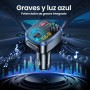 Gizmovine Transmisor FM Bluetooth Coche con Refuerzo de Graves, Parrot Manos Libres, Adaptador Mechero para Musica Radio, USB C
