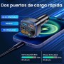 Gizmovine Transmisor FM Bluetooth Coche con Refuerzo de Graves, Parrot Manos Libres, Adaptador Mechero para Musica Radio, USB C