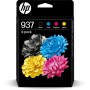 HP 937 6C400NE, Pack de 4, Cartuchos de Tinta Originales Negro, Cian, Magenta y Amarillo, Compatible con impresoras HP OfficeJet