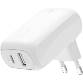 Belkin BoostCharge Cargador de Pared con Dos Puertos de 42 W, USB-C y USB-A, Carga rápida, para la Serie iPhone 16, 15, Samsung