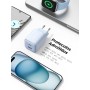 UGREEN Nexode Cargador USB C GAN de 35W, Enchufe Type A de 22,5W Compatible con Galaxy S24/S23/S22/S21, Pixel 8 7 6 6a, iPhone