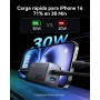 INIU 30W Cargador USB C 2-Paquetes, [USBC + USBA] 2-Puertos Tipo Enchufe Cargador Carga Rapida, Múltiple Cargadores Rápido Pared