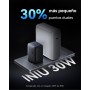 INIU 30W Cargador USB C 2-Paquetes, [USBC + USBA] 2-Puertos Tipo Enchufe Cargador Carga Rapida, Múltiple Cargadores Rápido Pared