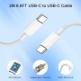 Cargador iPhone 16, Carga Rapida iPad Cargador USB C 20W Enchufe con 2M Tipo C Cable para iPhone 16/16 Pro/16 Plus/15/15 Pro/15