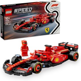 LEGO Speed Champions Coche de Carreras Ferrari SF-24 F1 de Juguete, Maqueta de Vehículo Rojo de Fórmula 1 y Minifigura de Piloto