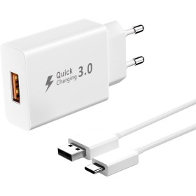 18W Cable Cargador 3.0 USB Tipo C, Cargador de Carga Rápida para Xiaomi Redmi Note 12, 11, 10, A2, 8, 10 Pro,F3, 11i, 10S, 11T,