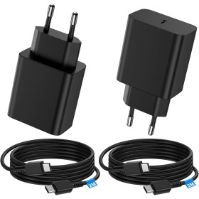 Cargador Samsung Carga Rapida, 2Pack 45W USB C Cargador Rapido Samsung con 2M Cable Cargador para Samsung Galaxy S24/S23/S22/S21