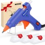 Pistola de silicona caliente ignífuga con 30 barras de pegamento caliente (7 mm x 130 mm), mini pistola de pegamento caliente
