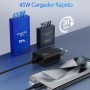 45W Cargador Tipo-C Carga Rapida para Samsung Galaxy S25 Ultra S24 S23 S22 S21 S20 FE 5G Edge, A55 A54 A53 A35, Note 20 10 9 8,