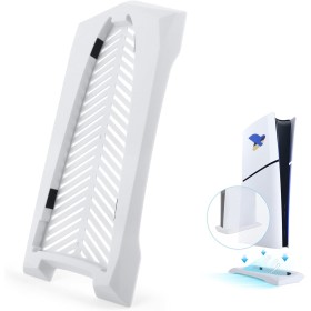 RongZy Soporte Vertical para PS5 Slim con Alfombrilla de Silicona Antideslizante Base de Soporte para Playstation 5 Slim Edición