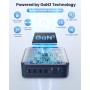 200W Cargador USB C Multiple, 6-Puertos GAN III Enchufe Cargador, 65W PD+QC Carga Rapida Portátil Adaptador con 4 Tipo C y 2