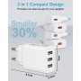 Cargador Enchufe USB Multiple 2Pack, Carregador USB Charger 3 Puerto 15W/3A Cargador Movil para iPhone 16e/16 Pro