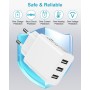 Cargador Enchufe USB Multiple 2Pack, Carregador USB Charger 3 Puerto 15W/3A Cargador Movil para iPhone 16e/16 Pro