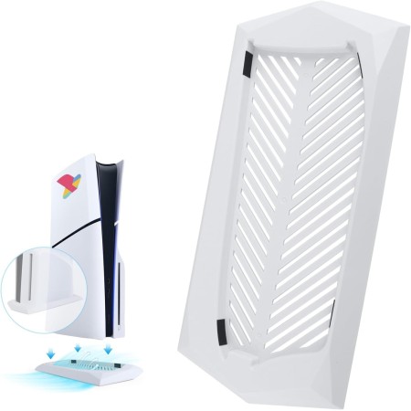 RongZy Soporte Vertical para PS5 Slim con Alfombrilla de Silicona Antideslizante Base de Soporte para Playstation 5 Slim Edición