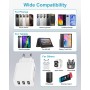 Cargador Enchufe USB Multiple 2Pack, Carregador USB Charger 3 Puerto 15W/3A Cargador Movil para iPhone 16e/16 Pro