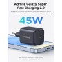 UGREEN Cargador USB C 45W GAN, Compatible con Samsung Super Fast Charging 2.0, PD 3.0 PPS para Galaxy Galaxy S25/24/23/22+