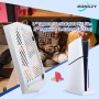 RongZy Soporte Vertical para PS5 Slim con Alfombrilla de Silicona Antideslizante Base de Soporte para Playstation 5 Slim Edición