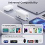 150W Cargador USB C, 3 Puertos GAN IV Tech Enchufe Cargador PD QC PPS 100W Carga Rápido Portátil USB Adaptador para MacBook