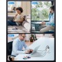 150W Cargador USB C, 3 Puertos GAN IV Tech Enchufe Cargador PD QC PPS 100W Carga Rápido Portátil USB Adaptador para MacBook