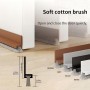 Vingspina 100cm Marrón Junta de Cepillo para Puerta, Burlete Bajo Puerta, Burlete Silicona Puerta Autoadhesivo para Burlete de