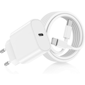 Cargador Carga Rapida para iPhone 16/16 Pro/16 Pro Max/16 Plus/15/15 Pro/15 Pro Max/15 Plus/iPad/iPad Air, 20W USBC Charger