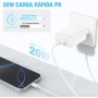 Cargador Carga Rapida para iPhone 16/16 Pro/16 Pro Max/16 Plus/15/15 Pro/15 Pro Max/15 Plus/iPad/iPad Air, 20W USBC Charger