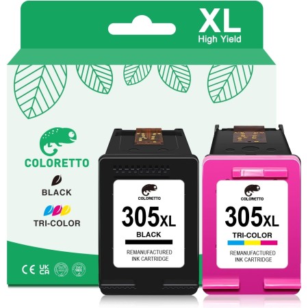 COLORETTO 305XL Cartuchos de Tinta para HP DeskJet 2820e 4220e 2710 2720 2720e 2800e 2810e 2821e 2822e 2823e 4222e 4230e Envy