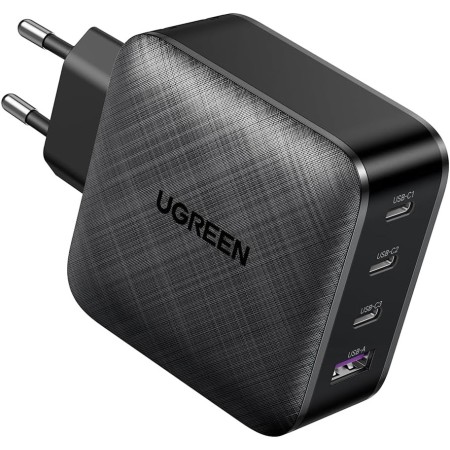 UGREEN Cargador 65W USB C GAN 4 Puertos, Charger Carga Rápida Compatible con iPhone 16/15/14/13/12, iPad, MacBook Pro/Air,