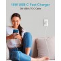 Cargador USB Carga Rapida 18W con Quick Charge 3.0, Enchufe USB Cargador Movil Carga Rapida Cargador Rapido con Cable USB C de