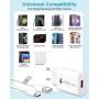 Cargador USB Carga Rapida 18W con Quick Charge 3.0, Enchufe USB Cargador Movil Carga Rapida Cargador Rapido con Cable USB C de