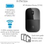 HP Z3700 - Ratón inalámbrico (1200 PPP, Tecnología LED Azul, Puerto USB, Batería de 16 Meses de Duración, Windows Vista 7/8/10),