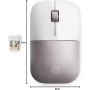 HP Z3700 - Ratón inalámbrico (1200 PPP, Tecnología LED Azul, Puerto USB, Batería de 16 Meses de Duración, Windows Vista 7/8/10),