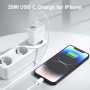 Cargador USB C, 20W 2-Pack Rapida Enchufe Carga for iPhone 16/16 Pro/16 Pro Max/16 Plus/15/14/13/12/11/XS/XS MAX/X/XR, Pad, USBC