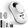 JUPPLIES Robot Limpiacristales Electrico 90W con Succión 5600Pa – Limpia Cristales para Ventanas con 3 Modos Automaticos,